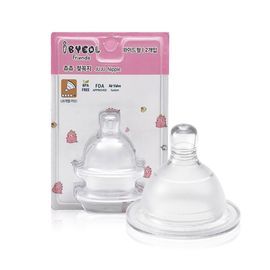 [I-BYEOL Friends] JuJu nipple, 2pcs, L (6 M+)_ Air valve System, Anti Colic, FDA approved, BPA FREE _ Made in KOREA